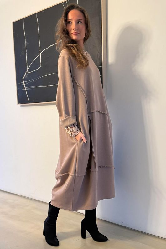 Sola Smart Tech Panel Dress Mocha